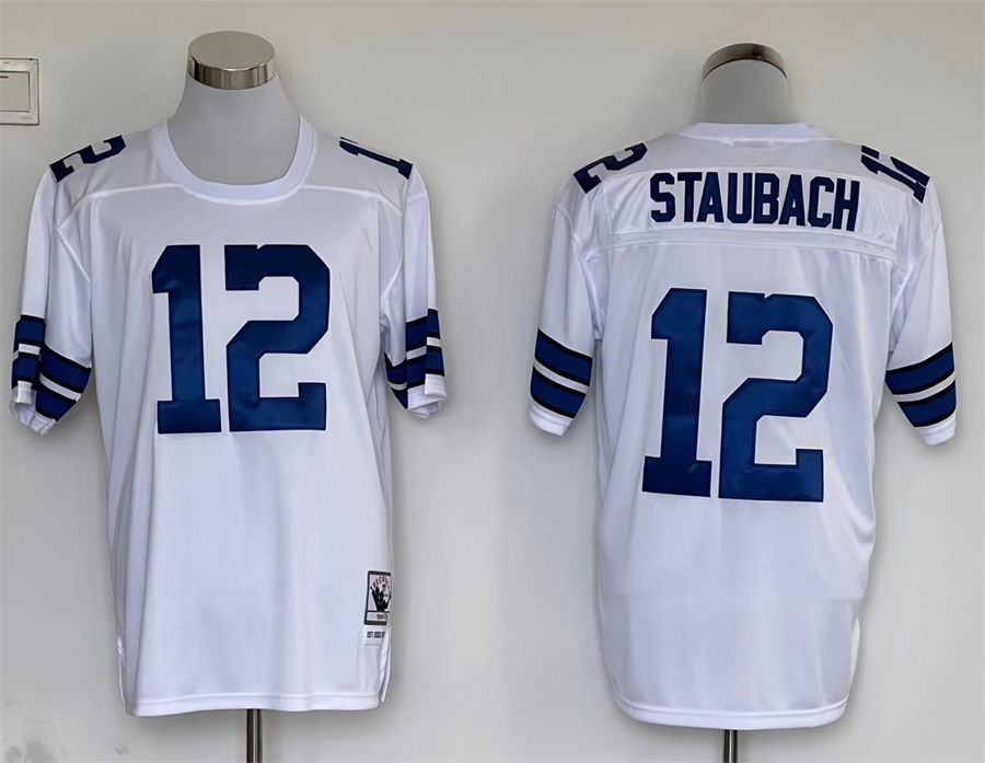 Men's Dallas Cowboys Roger Staubach Mitchell & Ness White Legacy Jersey